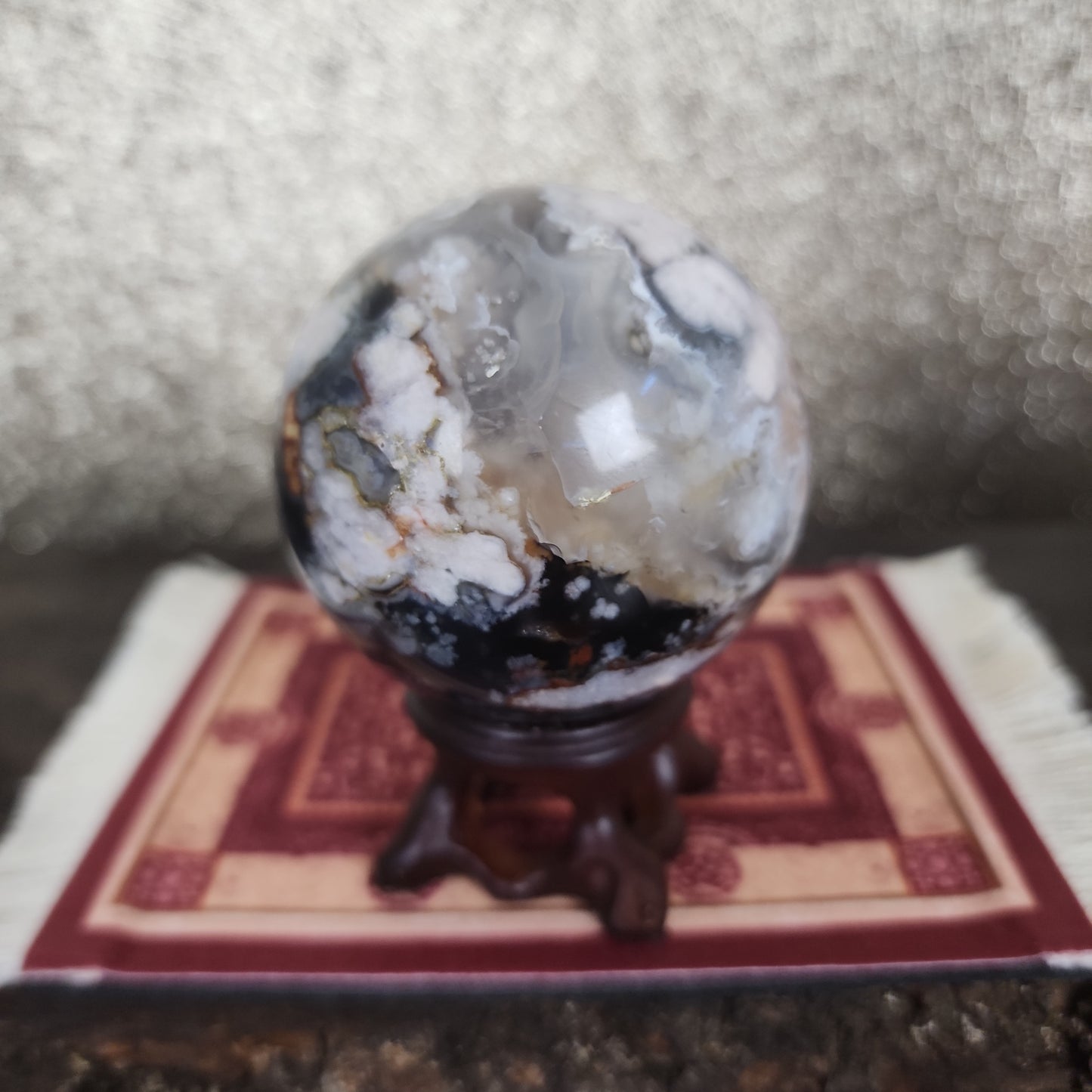 Flower Agate Sphere