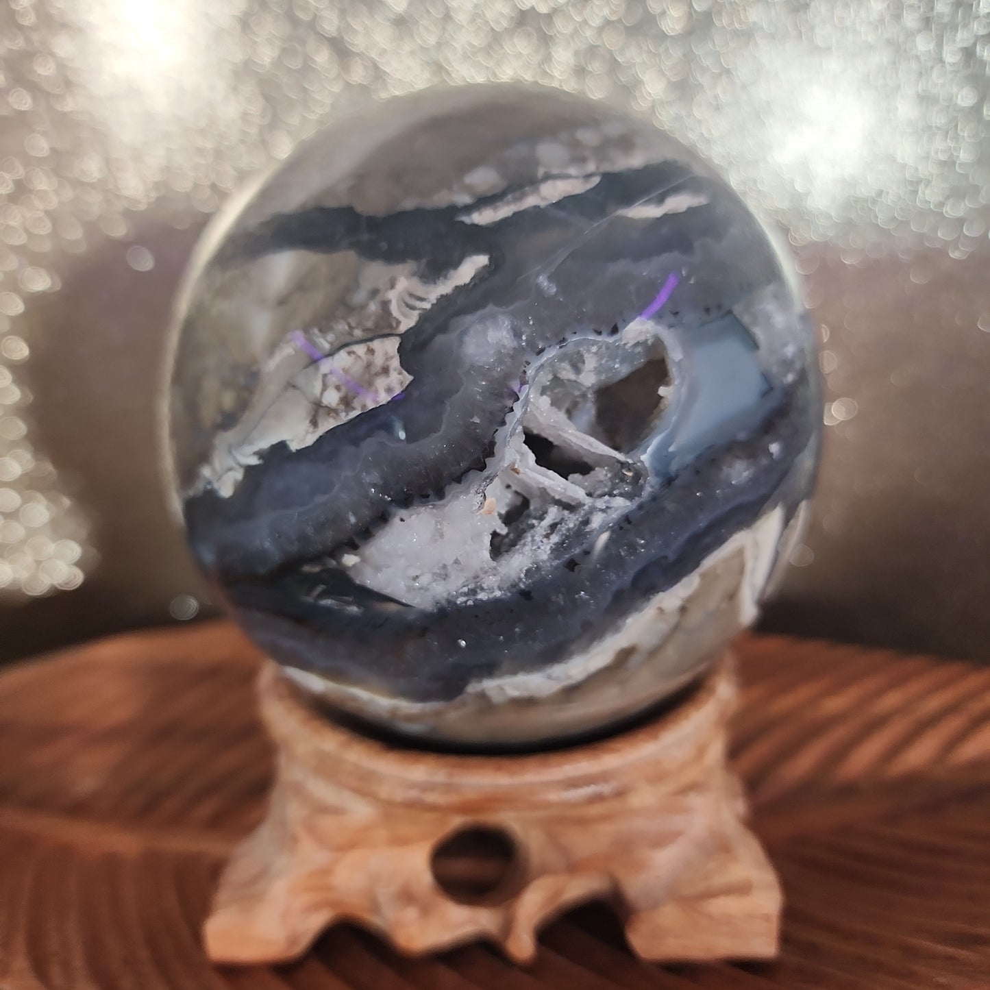 2.2lbs - Volcanic Agate Sphere