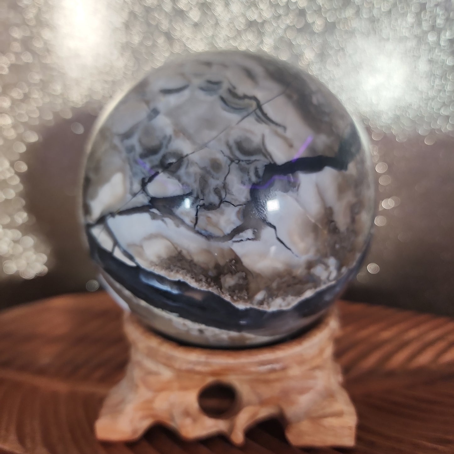 2.2lbs - Volcanic Agate Sphere