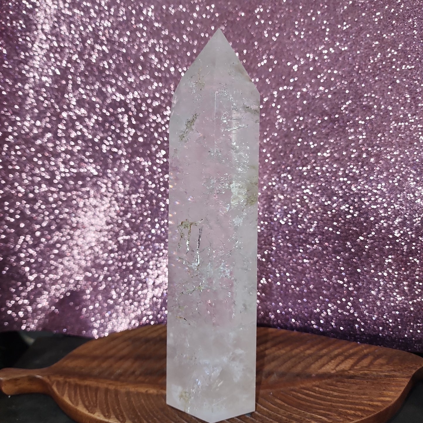 8.5in 2.97lbs - Clear Quartz Tower