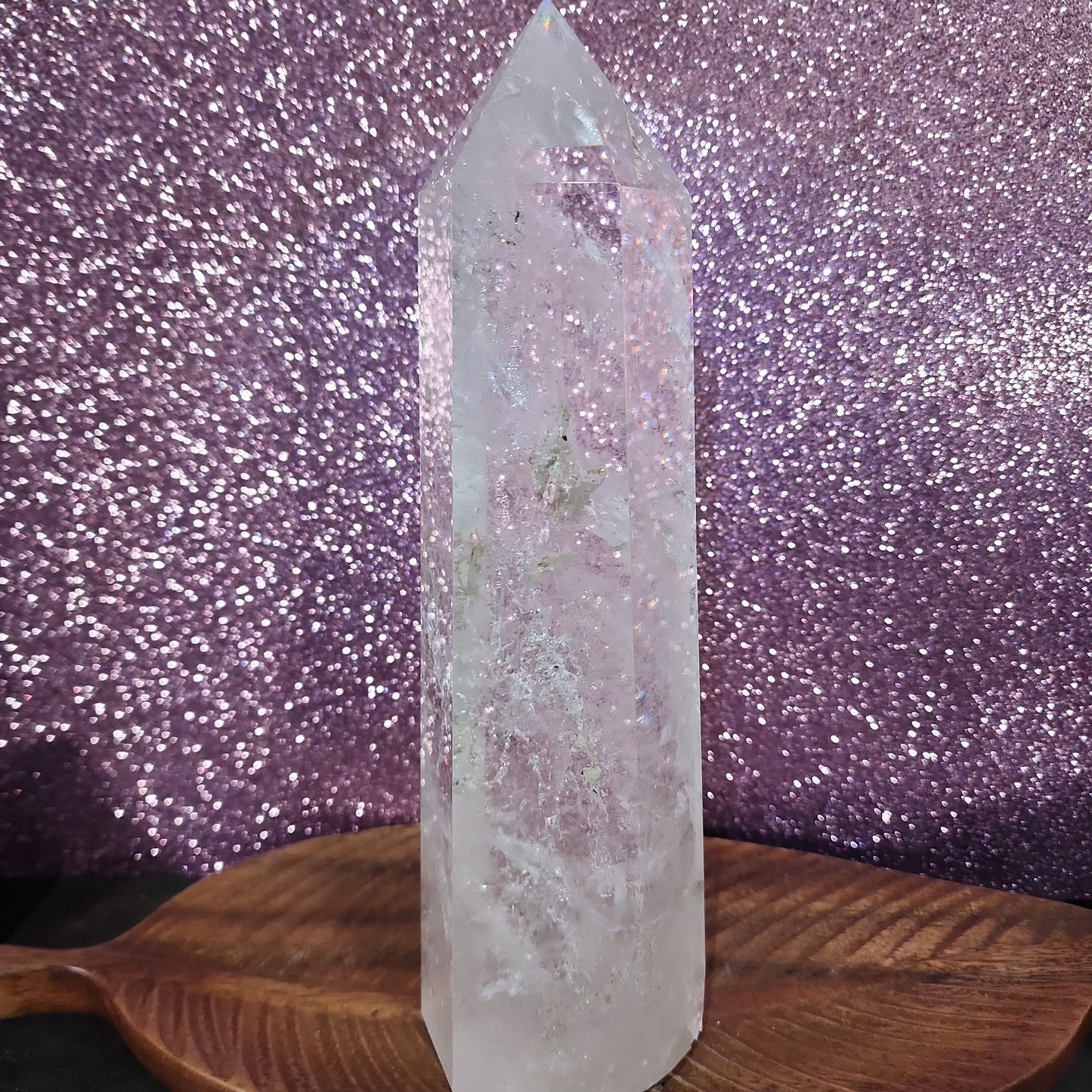 8.5in 2.97lbs - Clear Quartz Tower