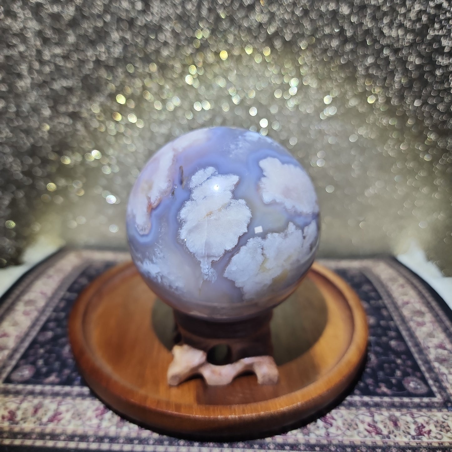 Flower Agate Sphere