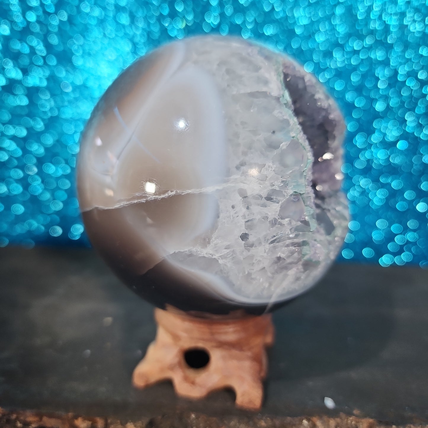 Amethyst Agate Sphere