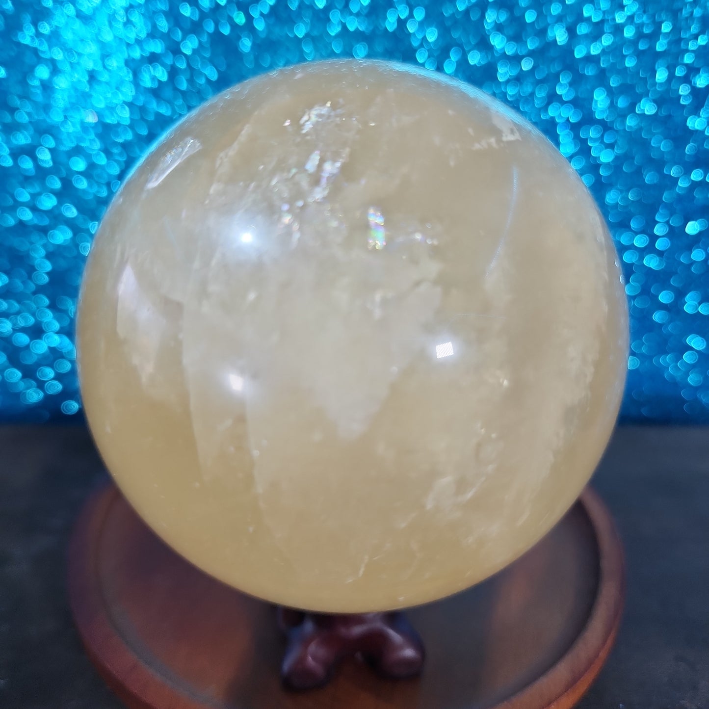 Honey Calcite Sphere