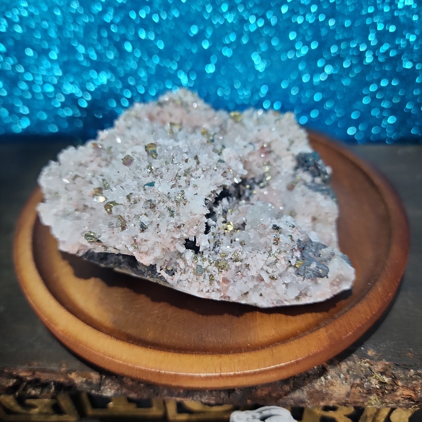 Clear Quartz w/ Pyrite Specimen