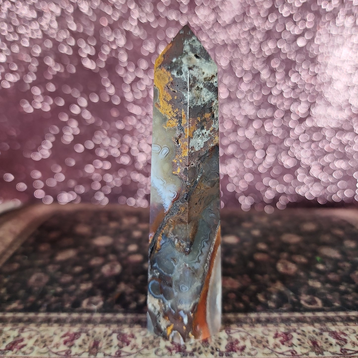 Mexican Lace Agate Tower