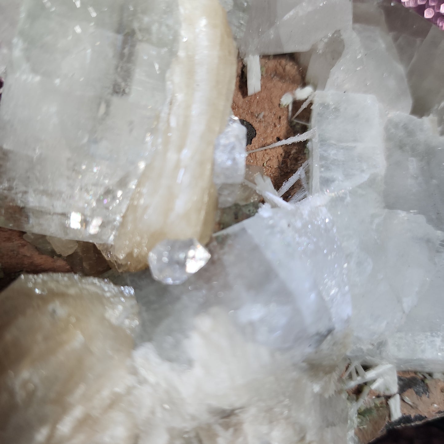 Stilbte Specimen with Stand