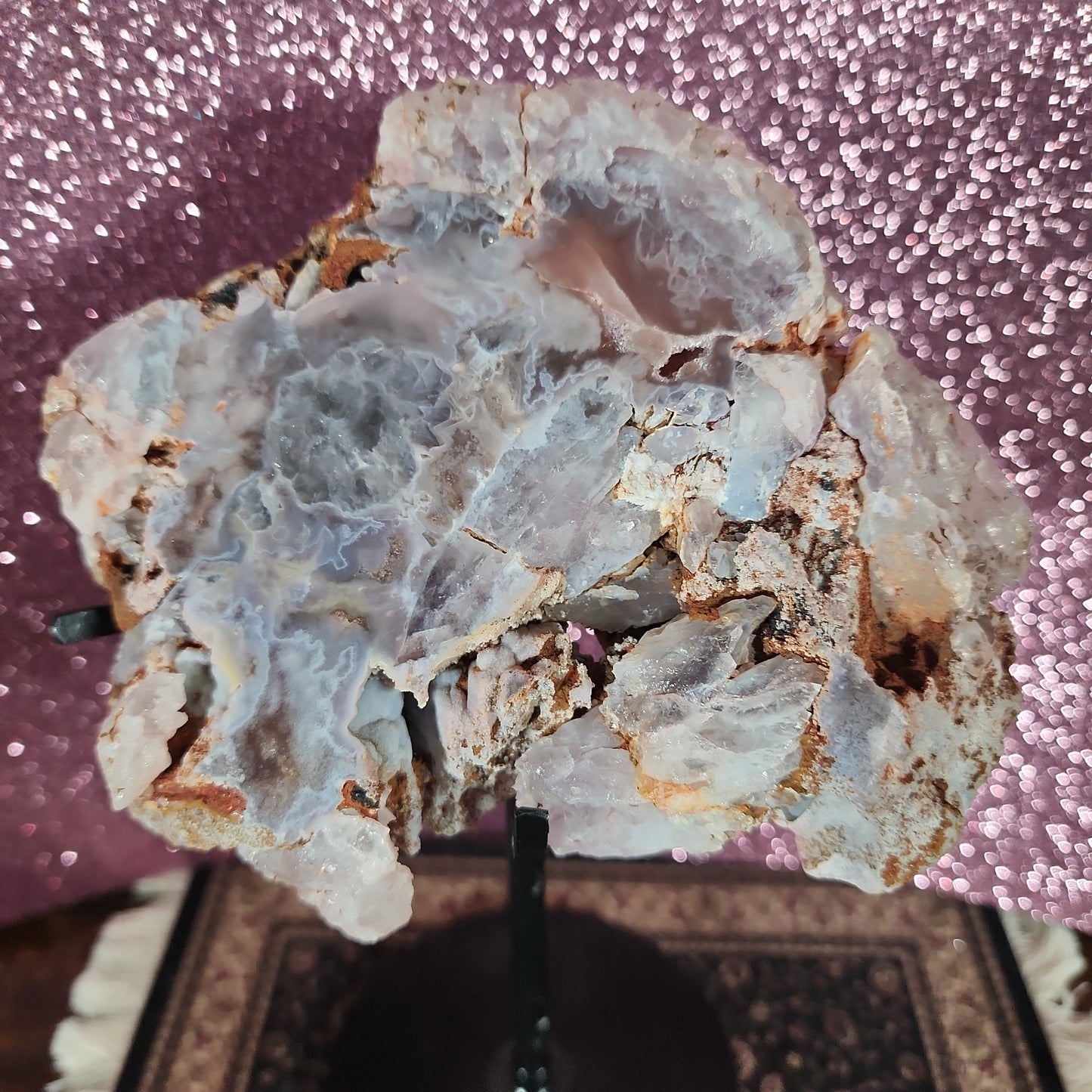 Pink Amethyst Slab with Stand