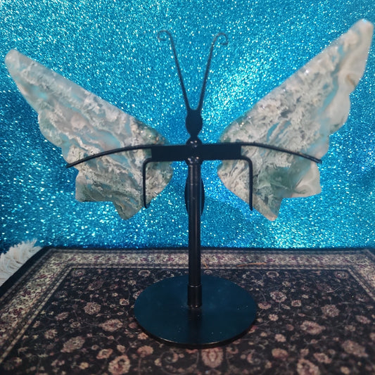 Moss Agate Butterfly Wings