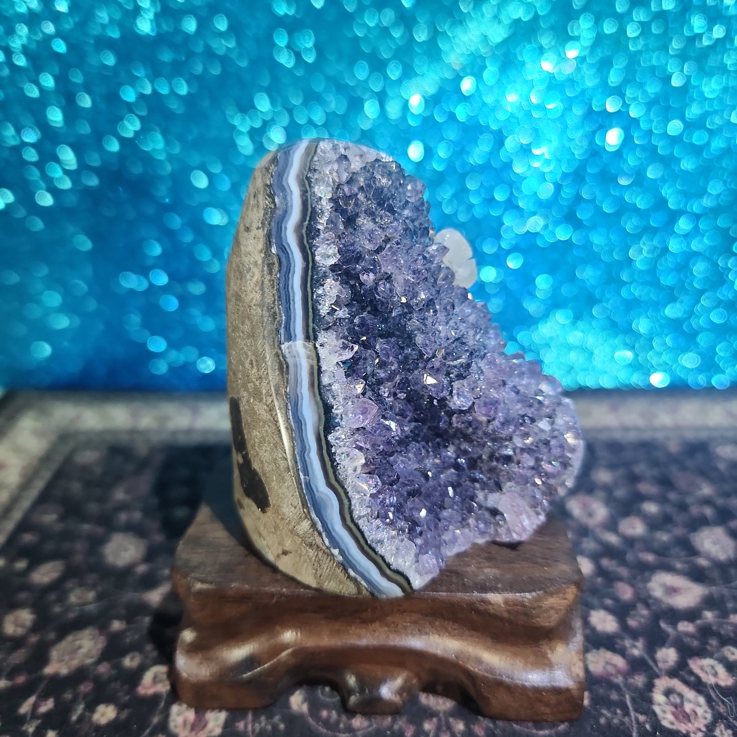 Amethyst Geode w/ Calcite