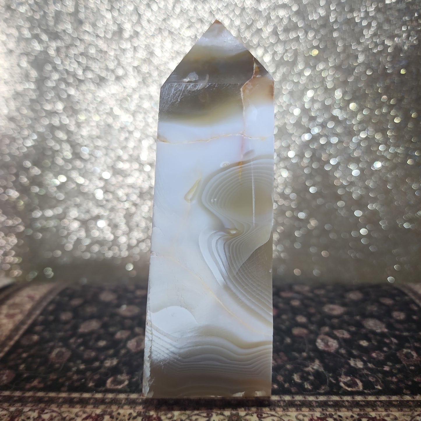 Amethyst Orca Agate Tower