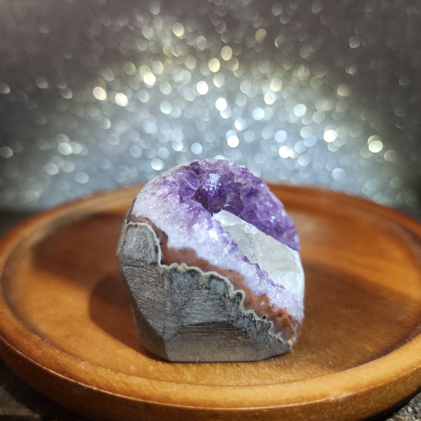 Amethyst Geode w/ Calcite