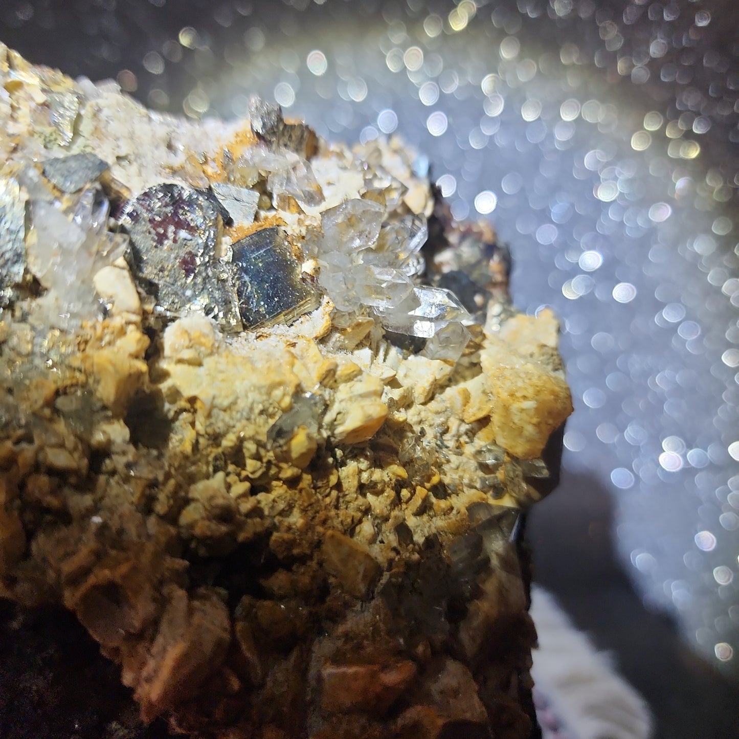 Pyrite Quartz Cluster Geode
