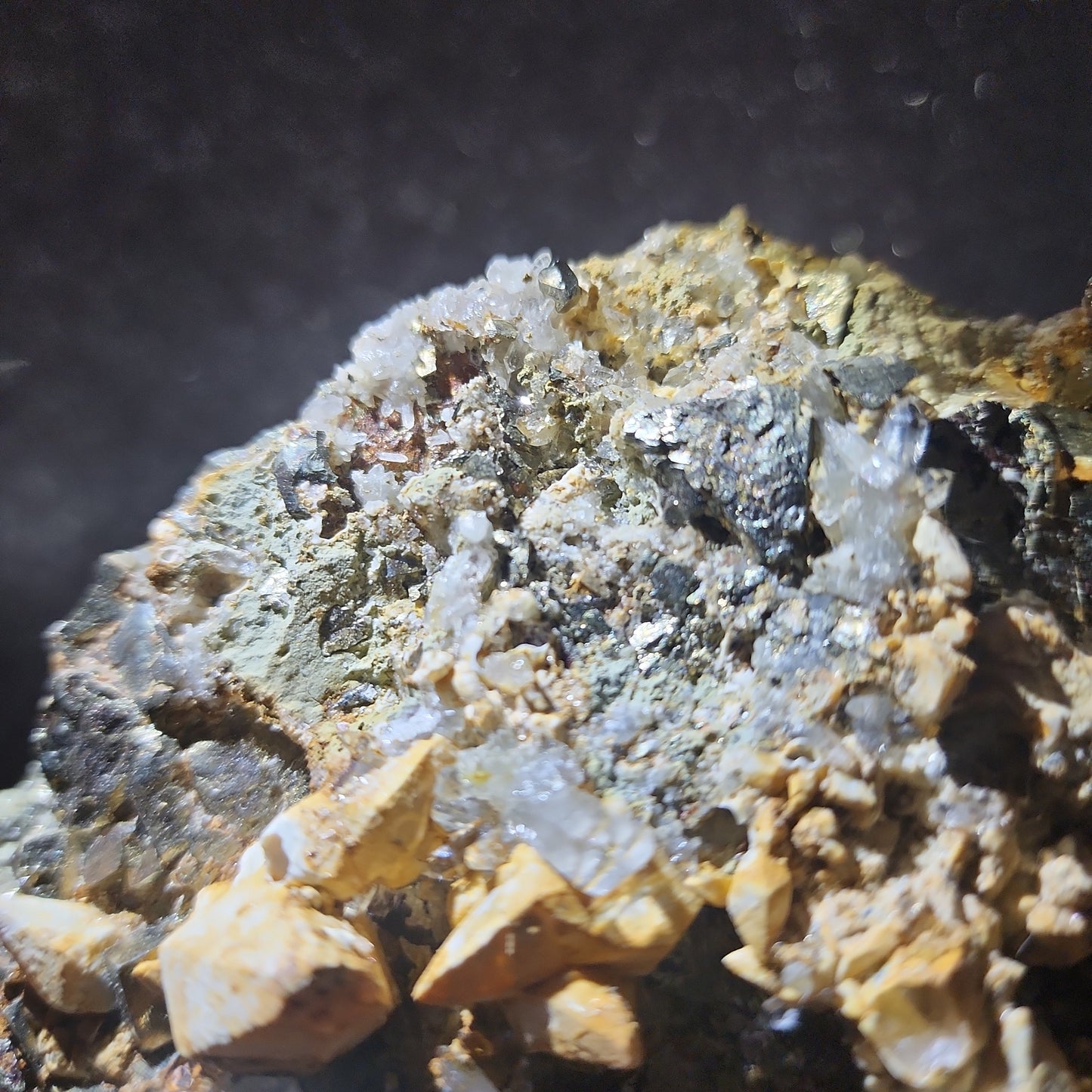 Pyrite Quartz Cluster Geode