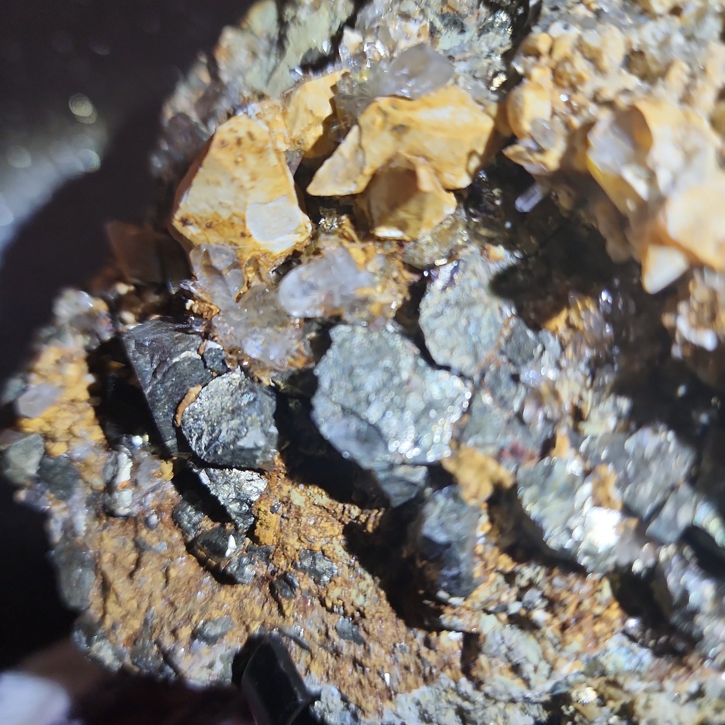 Pyrite Quartz Cluster Geode