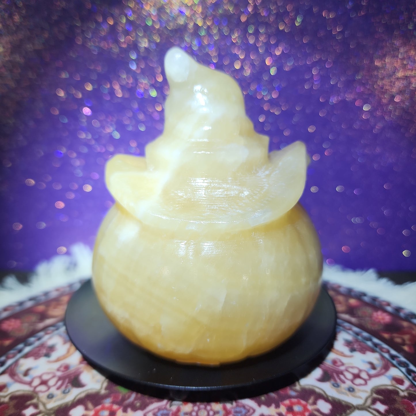 1lb Calcite Jack-o-Lantern Pumpkin Carving