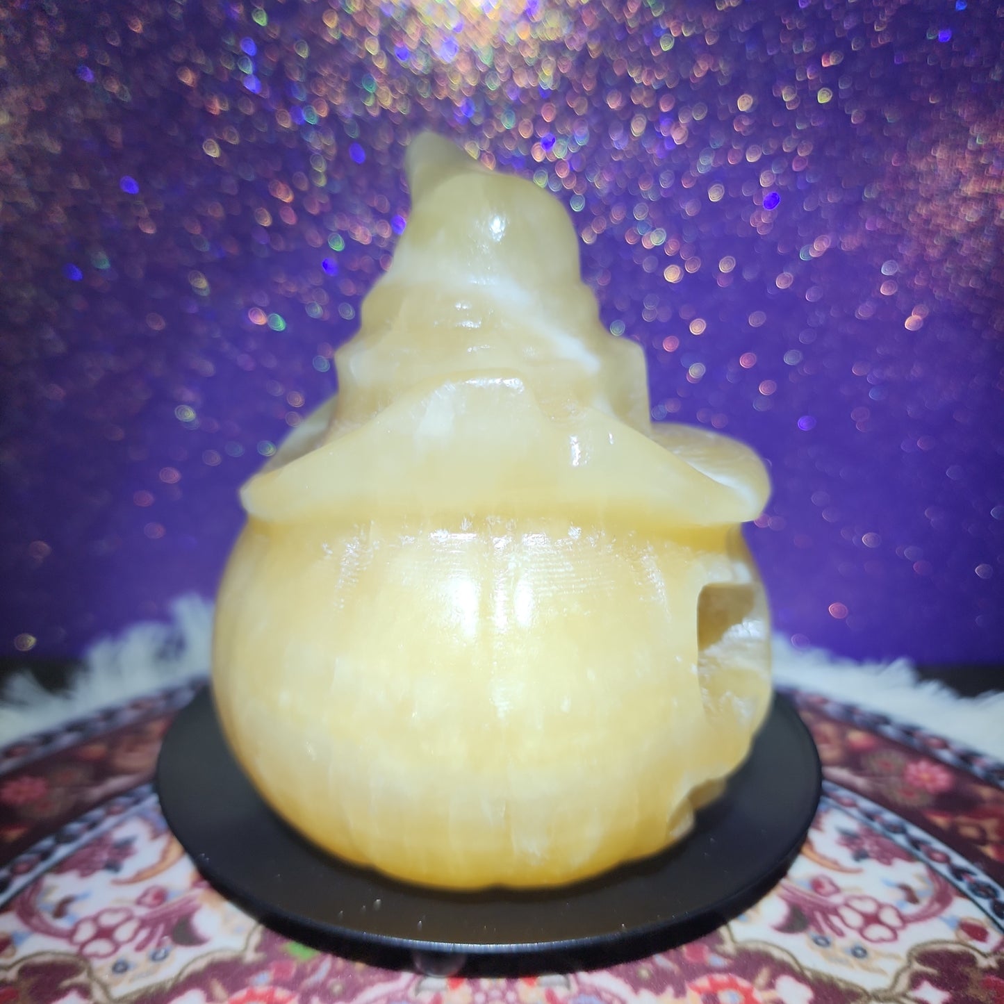 1lb Calcite Jack-o-Lantern Pumpkin Carving