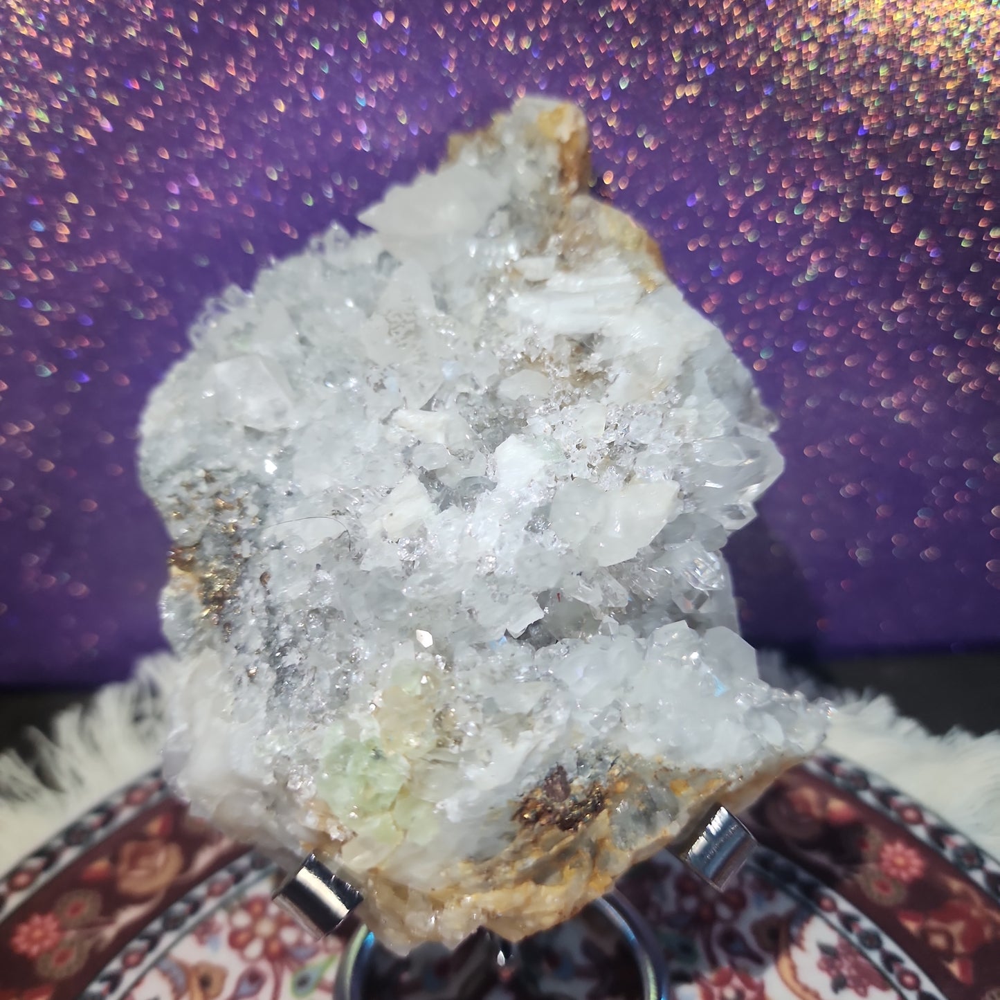 Pyrite Quartz Calcite Cluster with Fluorite