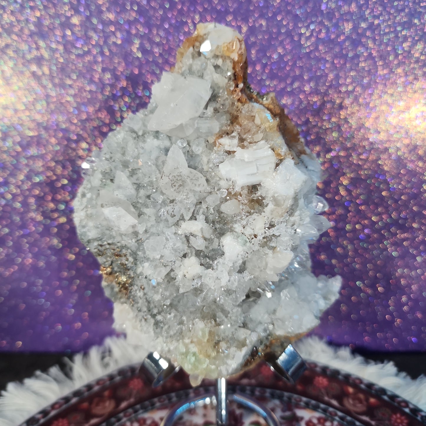 Pyrite Quartz Calcite Cluster with Fluorite