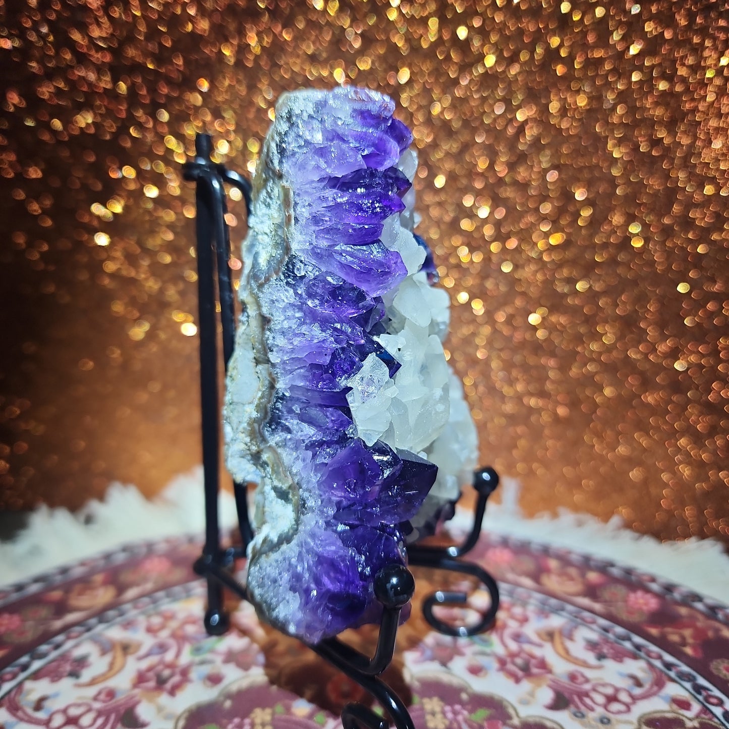 Amethyst Geode w/ Calcite