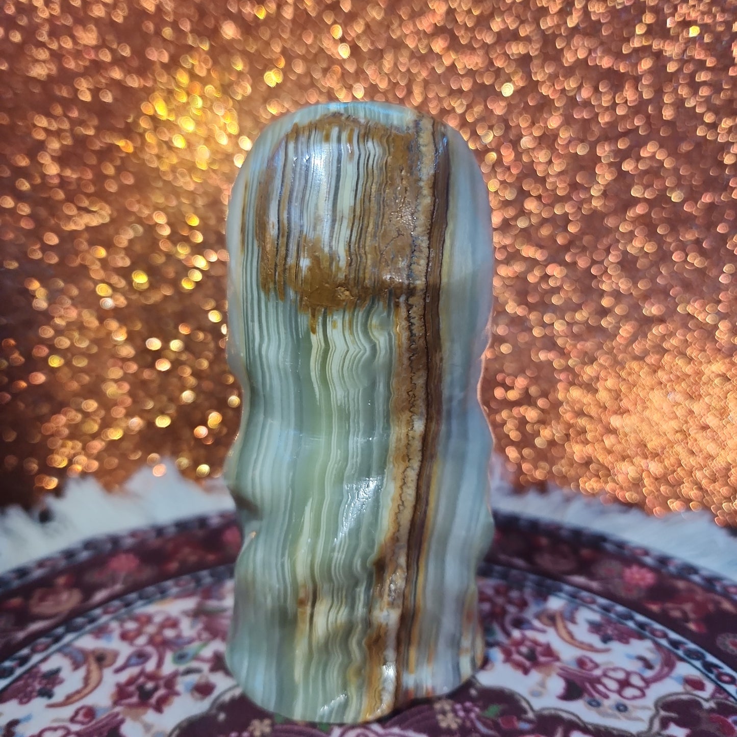 Green Onyx Grim Reaper Carving