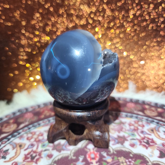 Druzy Blue Agate Sphere