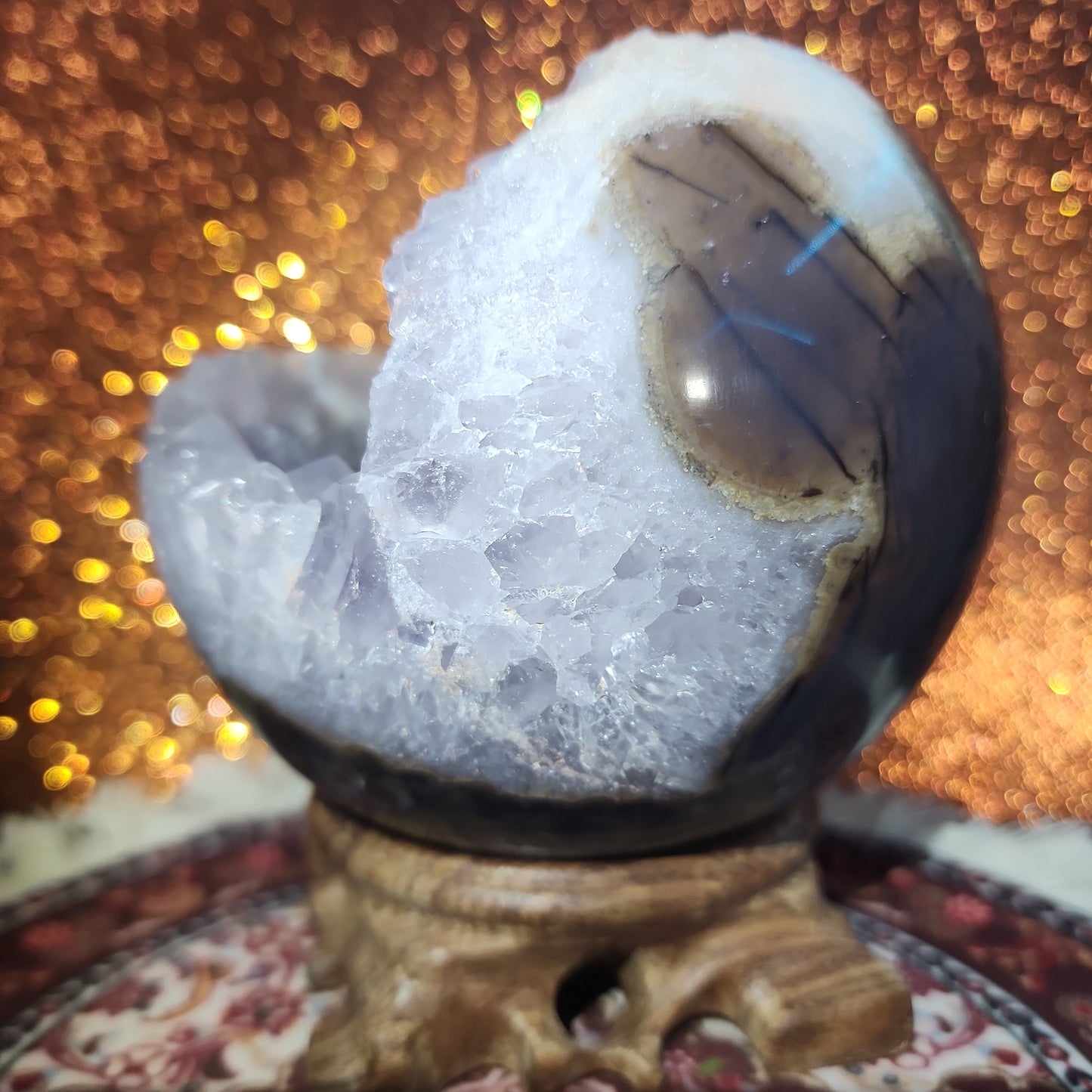 Amethyst Agate Sphere