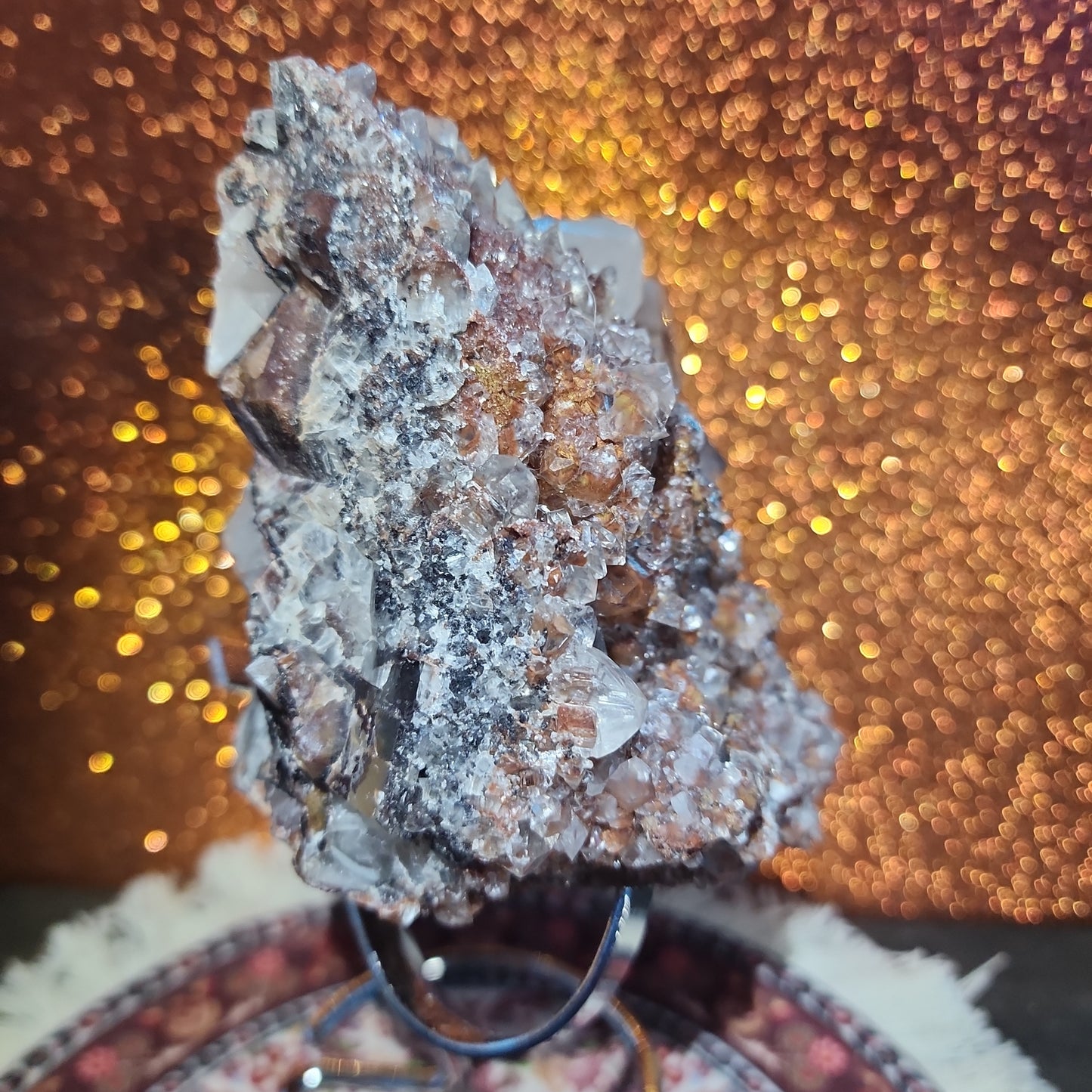 Red Diamond Pagoda Calcite Cluster