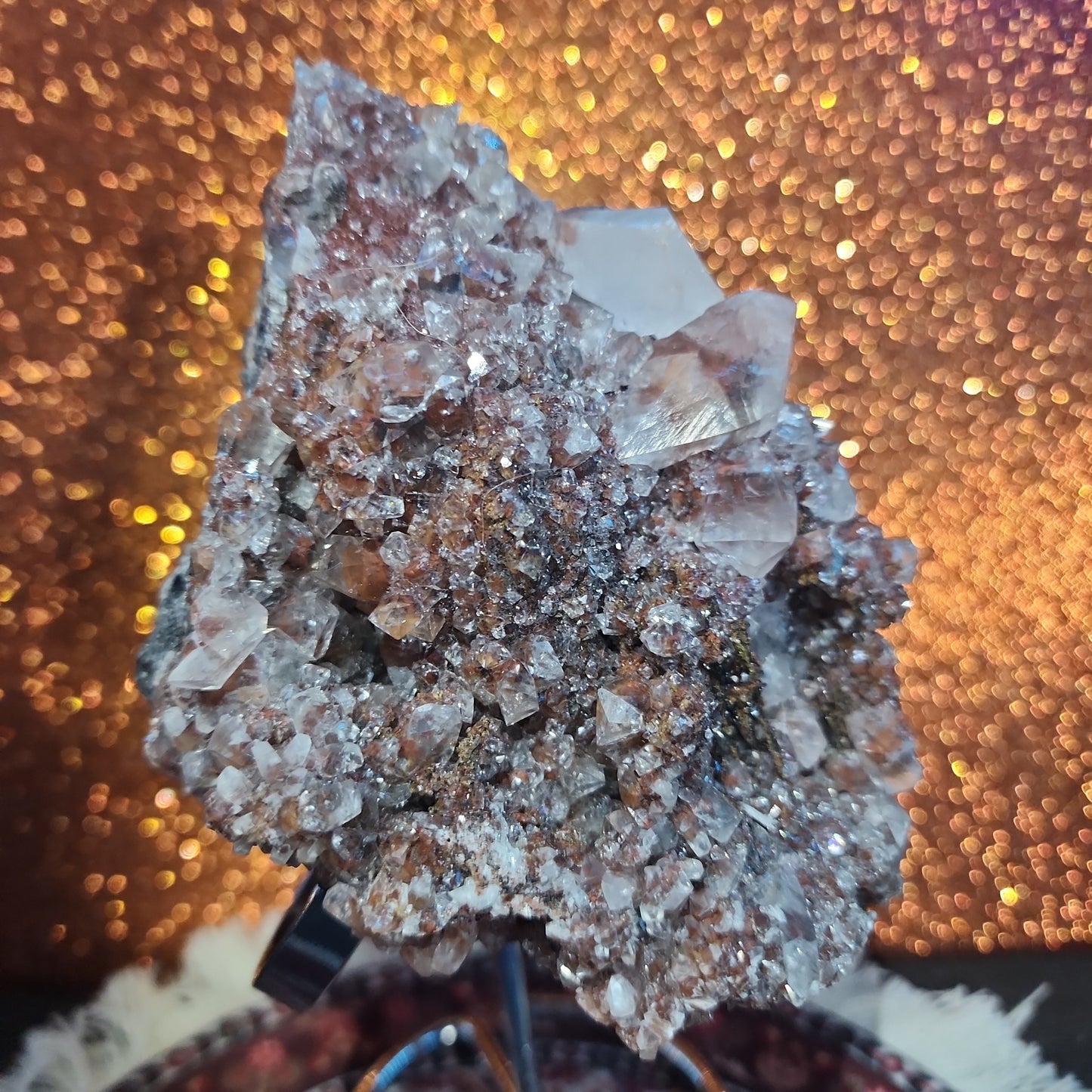 Red Diamond Pagoda Calcite Cluster