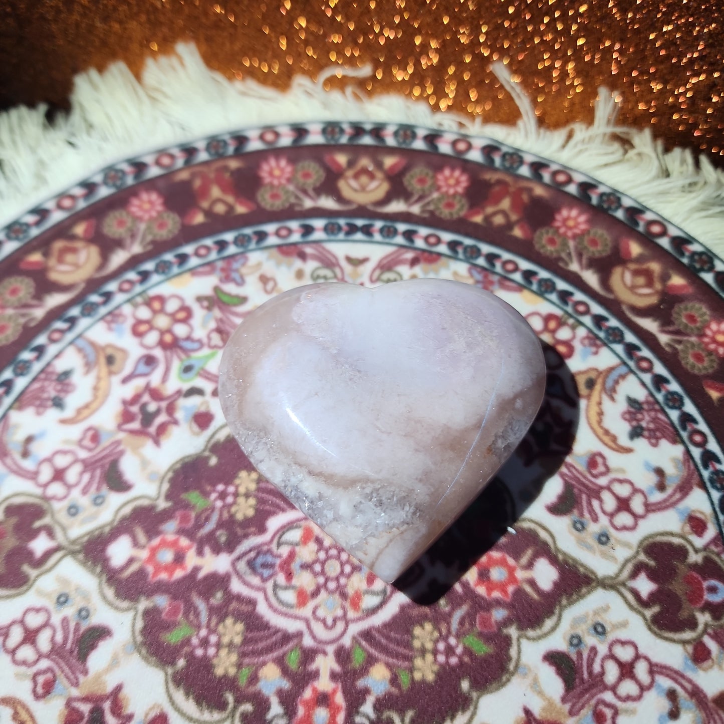 Pink Agate Heart