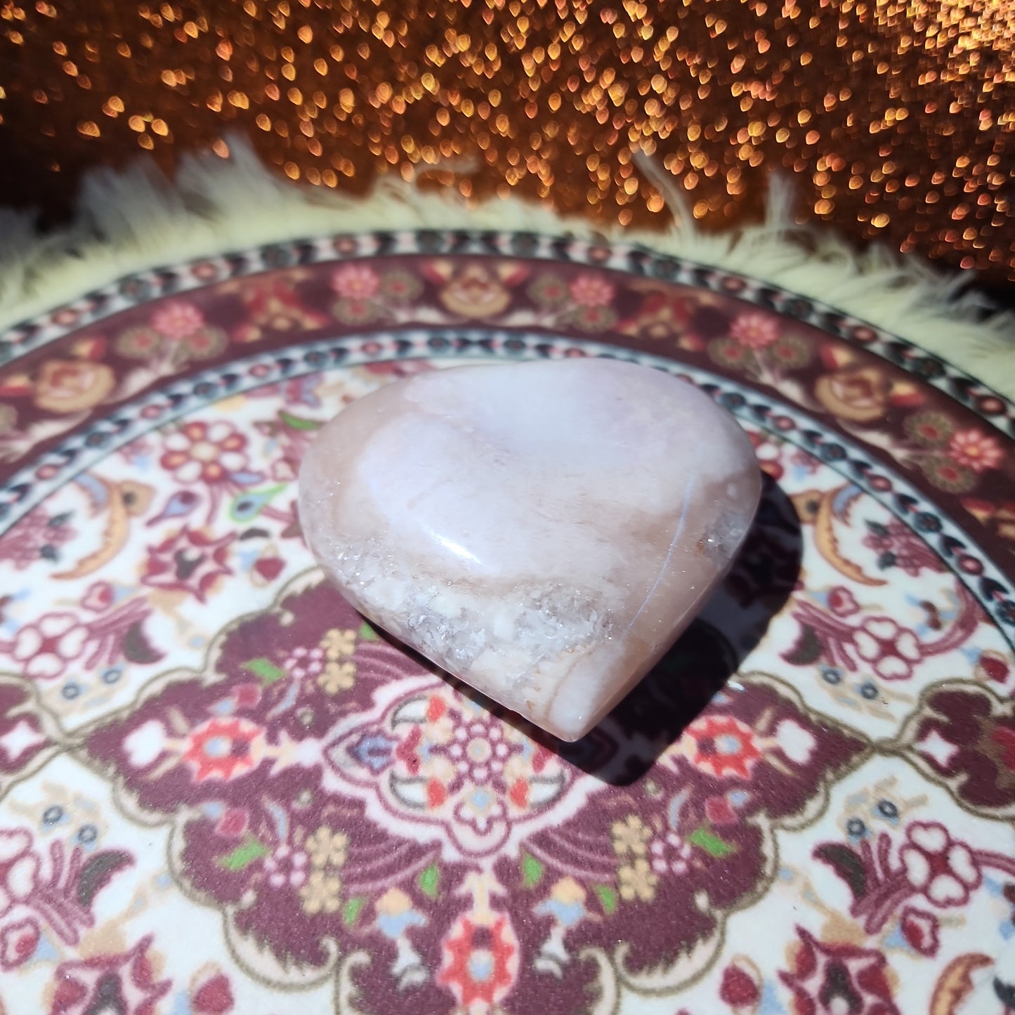 Pink Agate Heart