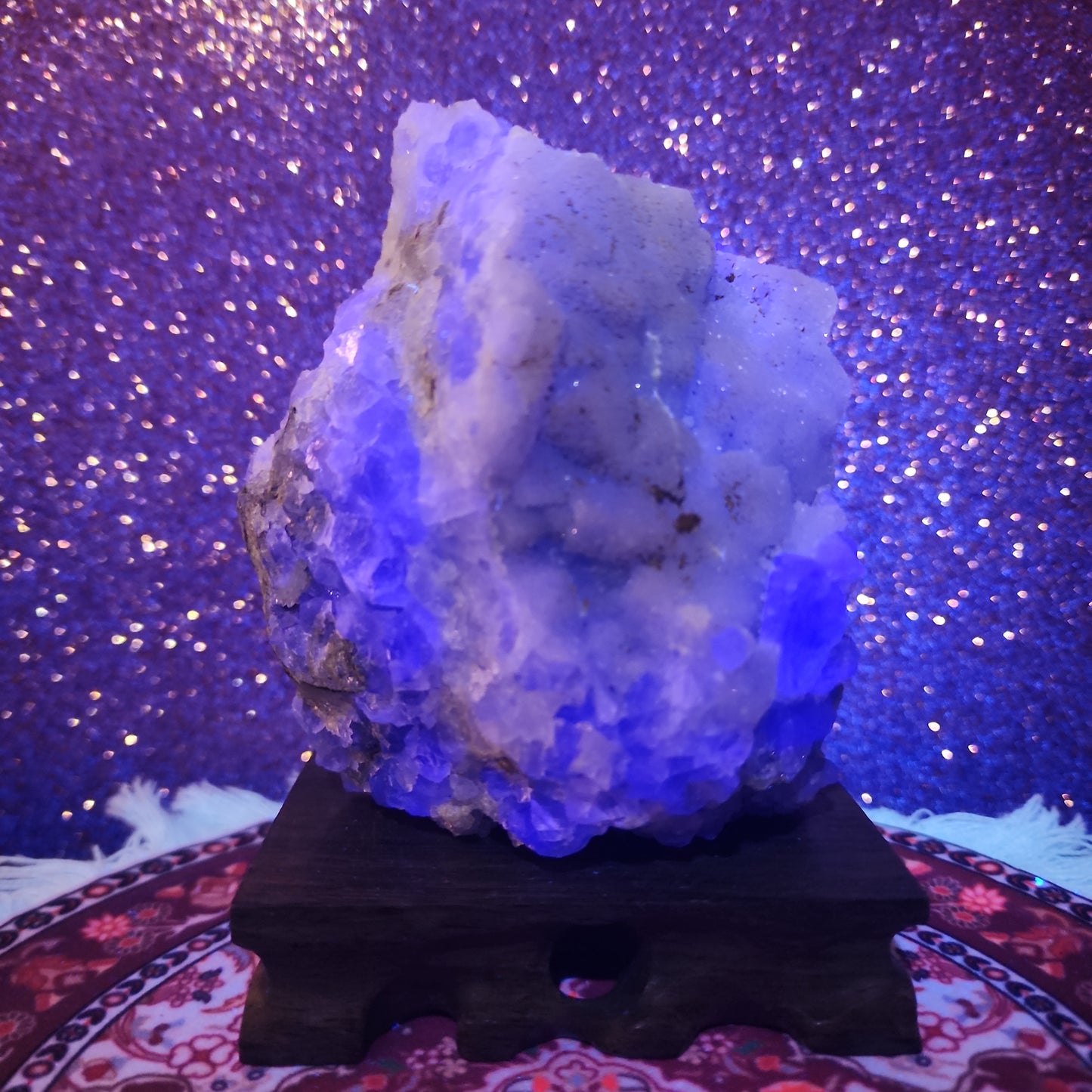 1.855lbs Sugar Druzy Xianghualing Fluorite