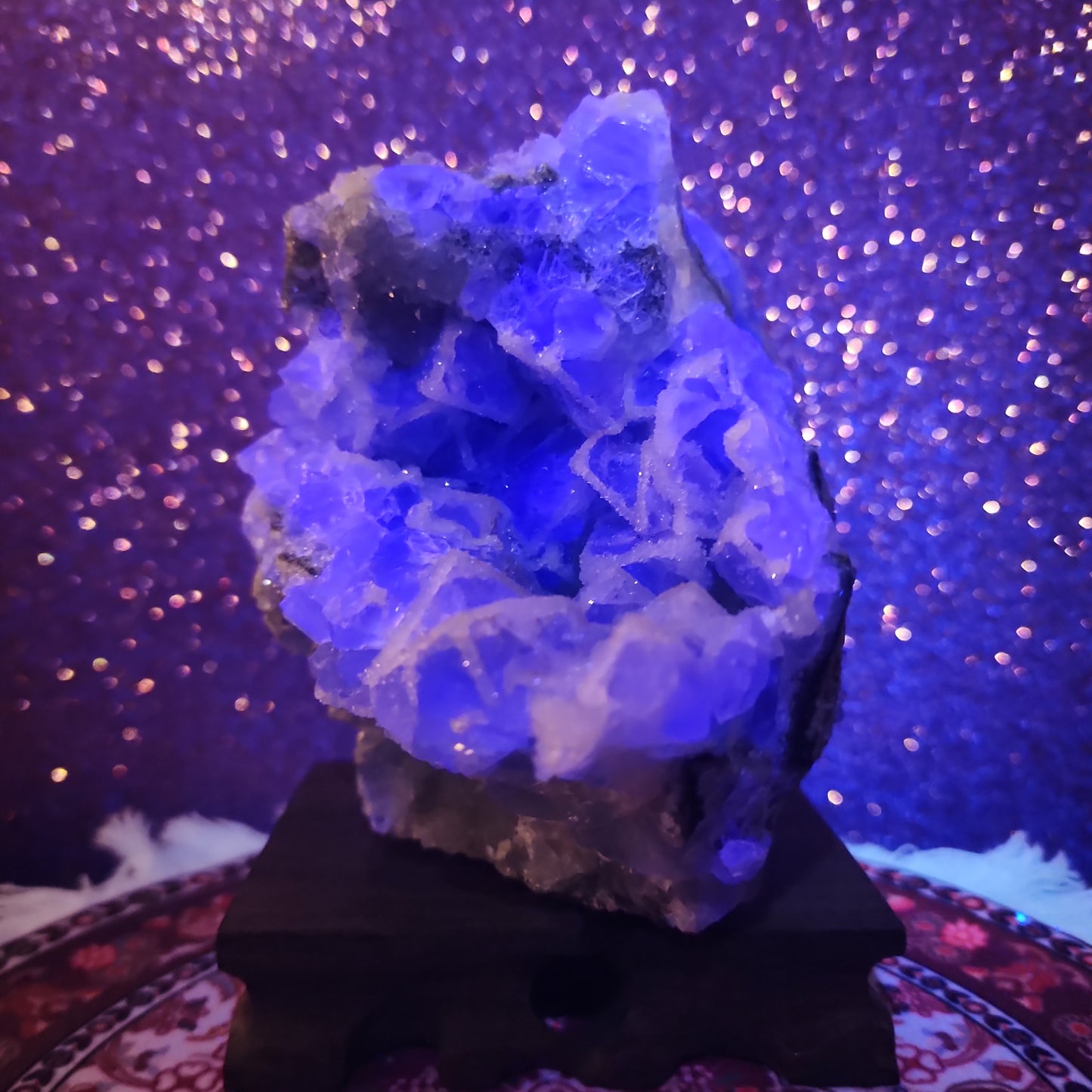 1.855lbs Sugar Druzy Xianghualing Fluorite
