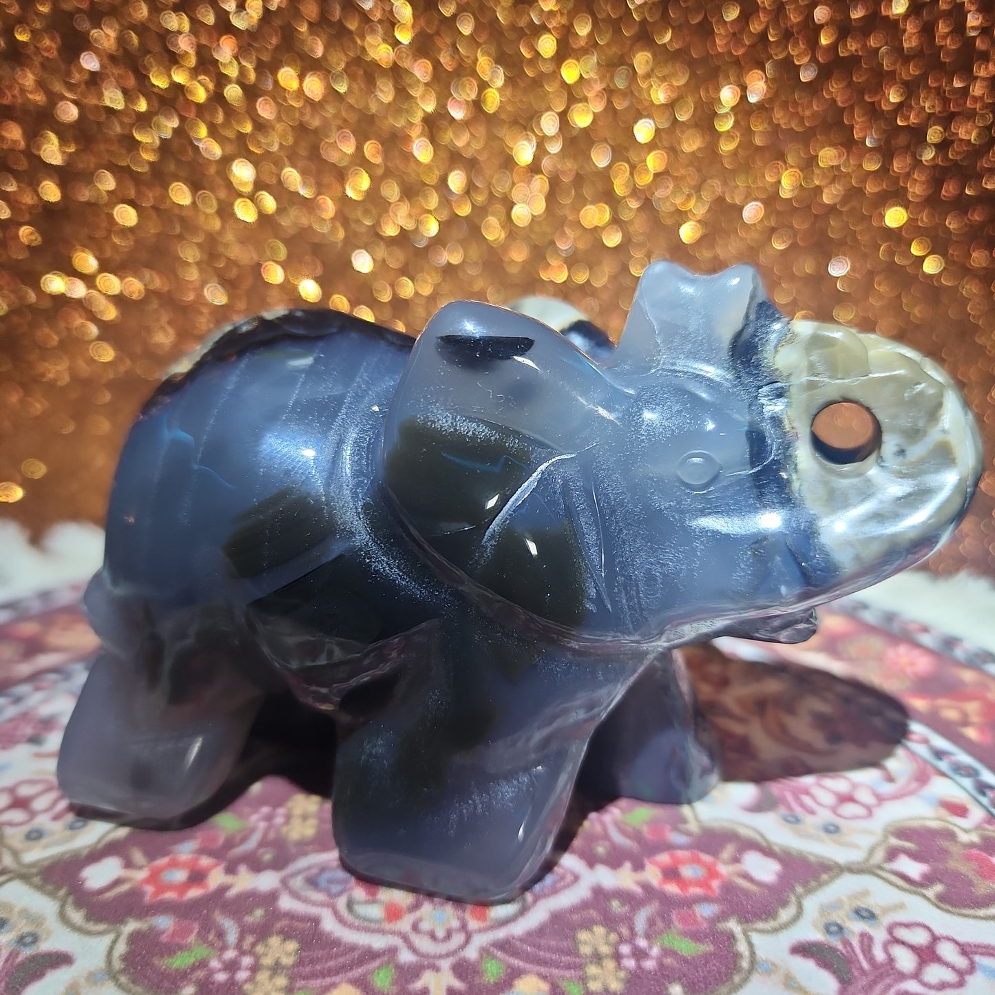 Volcanic Agate Elephant