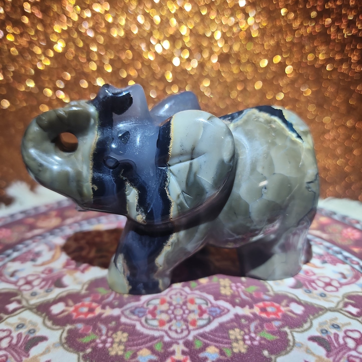 Volcanic Agate Elephant
