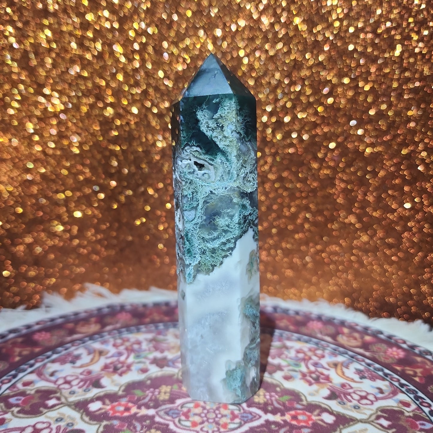 Leaning Tower of Moss Agate
