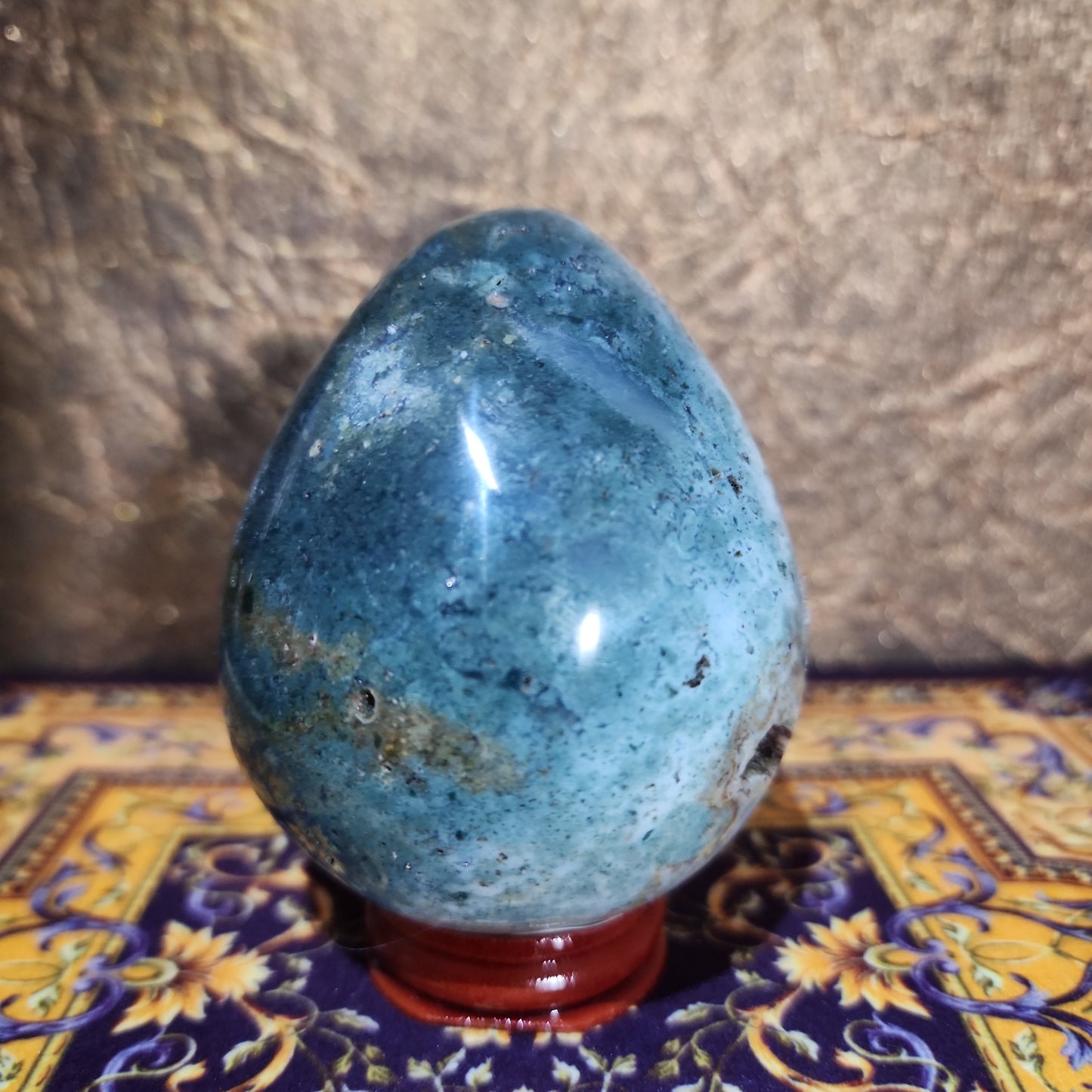 Ocean Jasper Egg w/ Stand