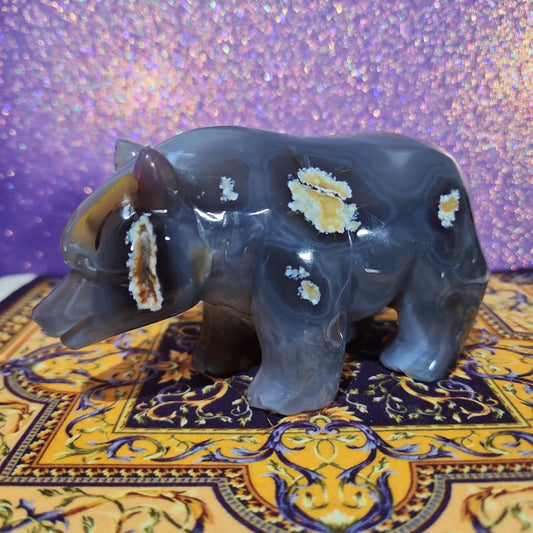 Druzy Agate Bear