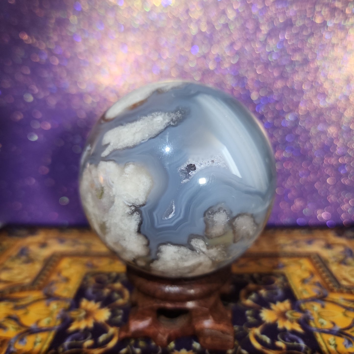 Flower Agate Sphere