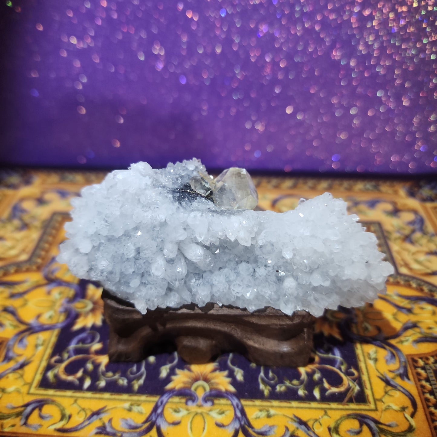 Sparkly Calcite Cluster with Pyrite