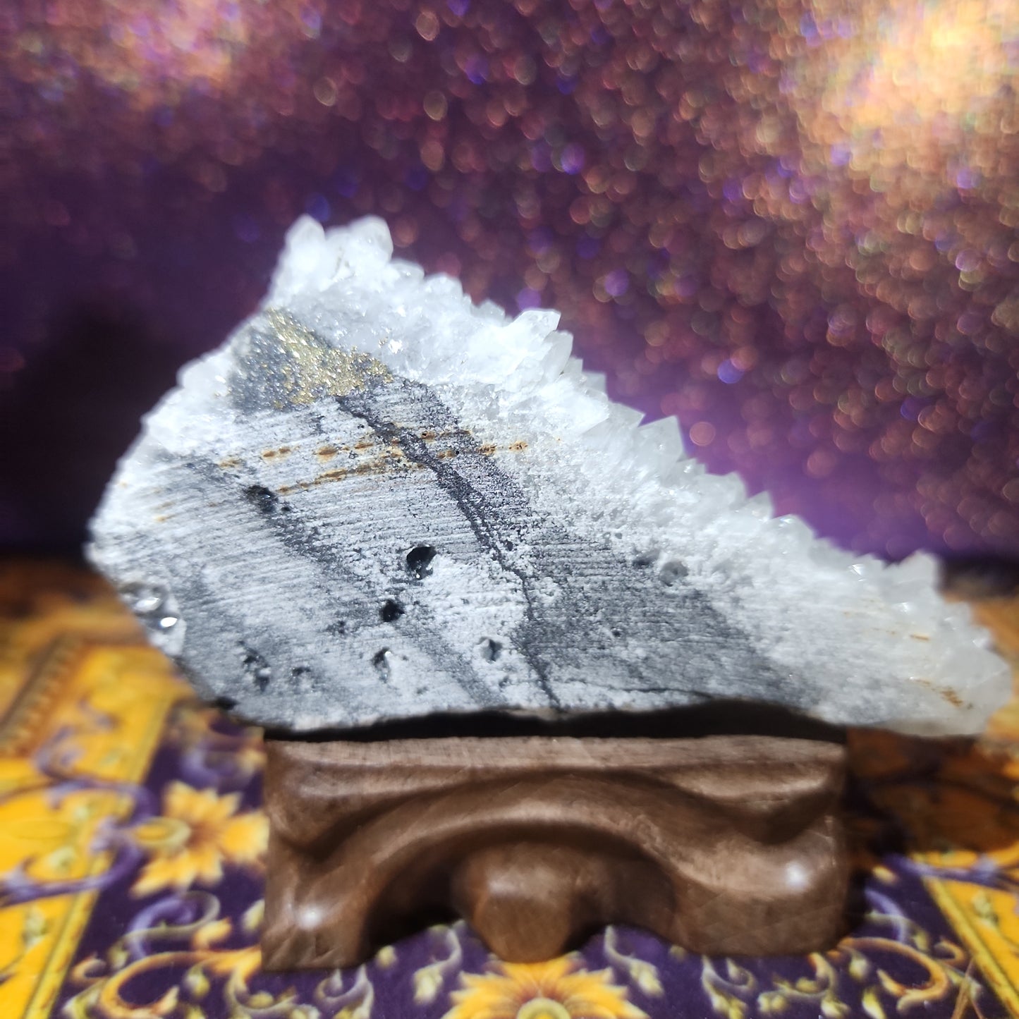 Sparkly Calcite Cluster with Pyrite