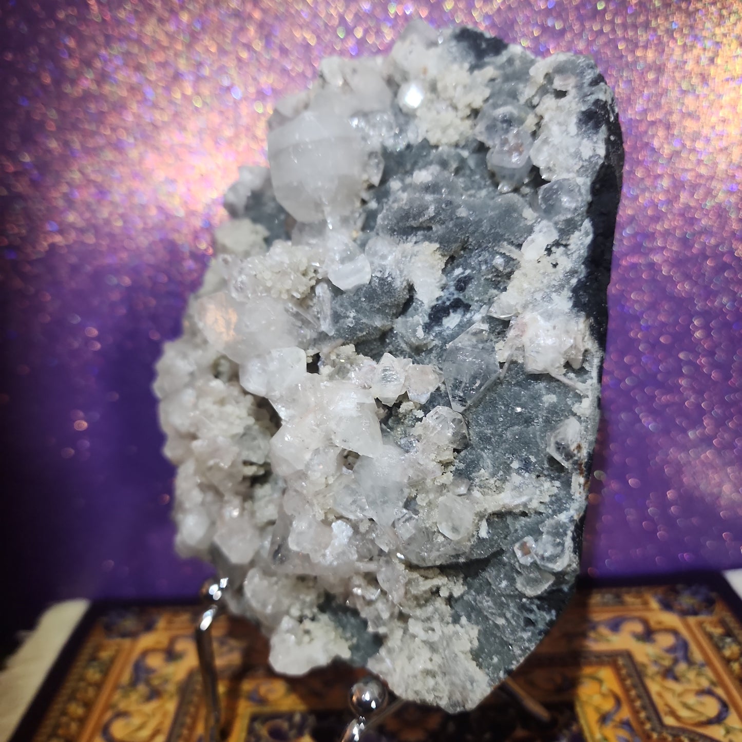 Diamond Apophylite w/stand