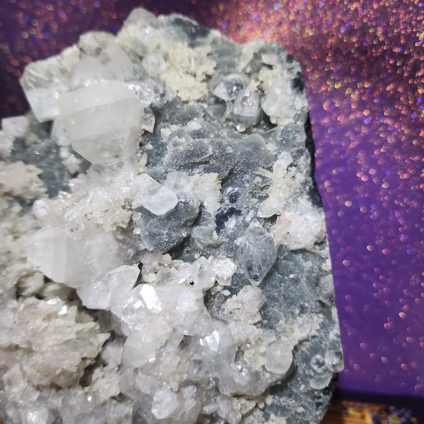 Diamond Apophylite w/stand