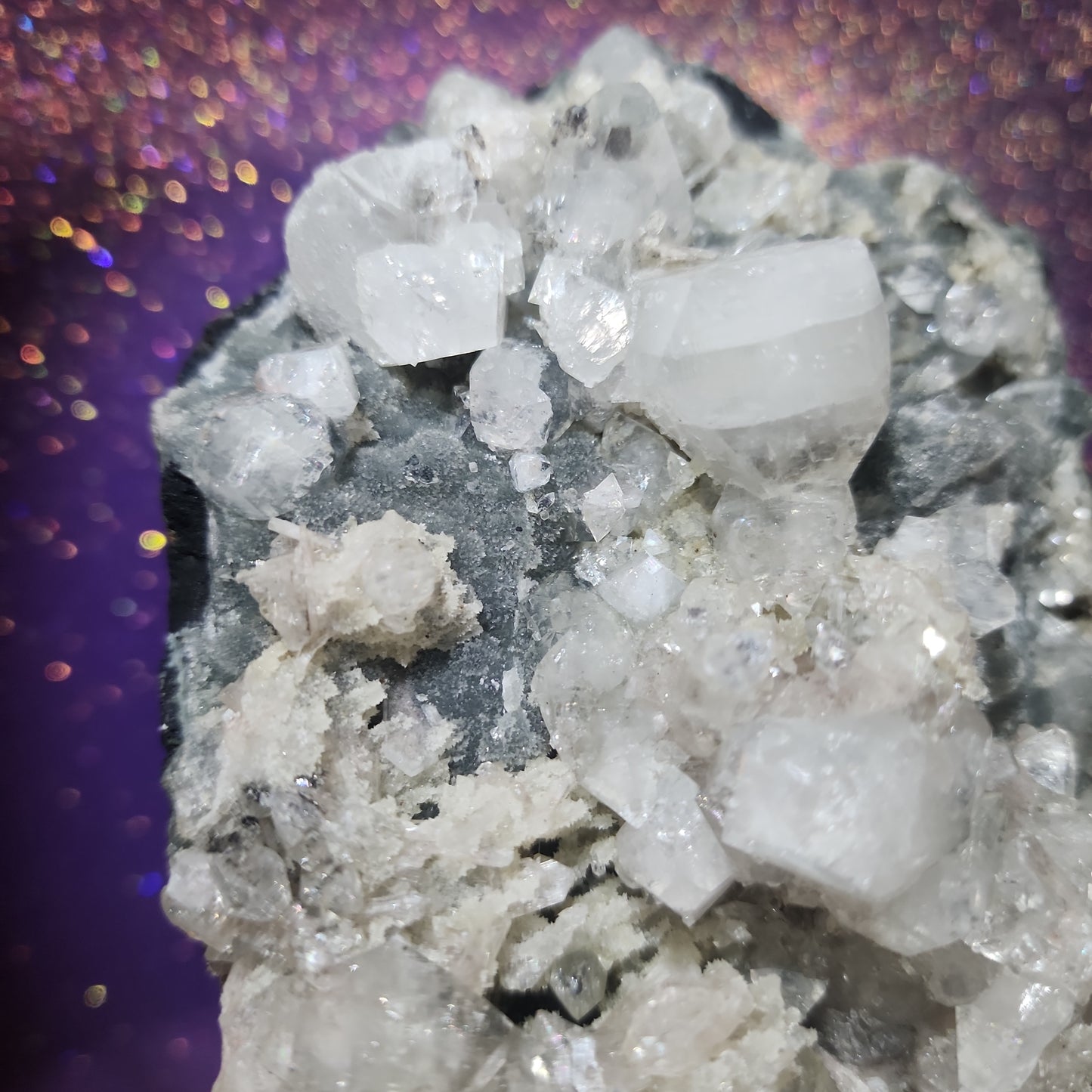 Diamond Apophylite w/stand