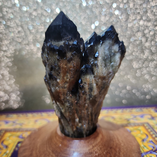 Smoky Quartz Specimen with Stand