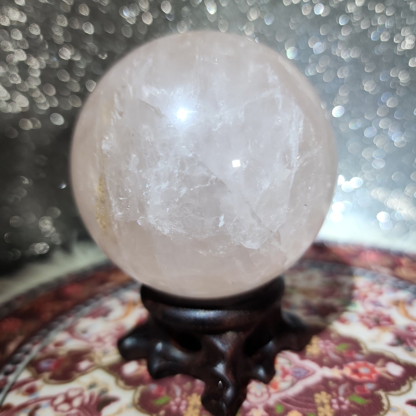 Rose Quartz Dendritic Sphere