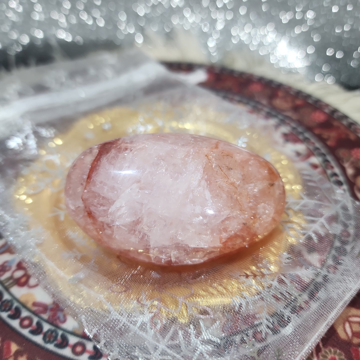 Fire Quartz Palmstone