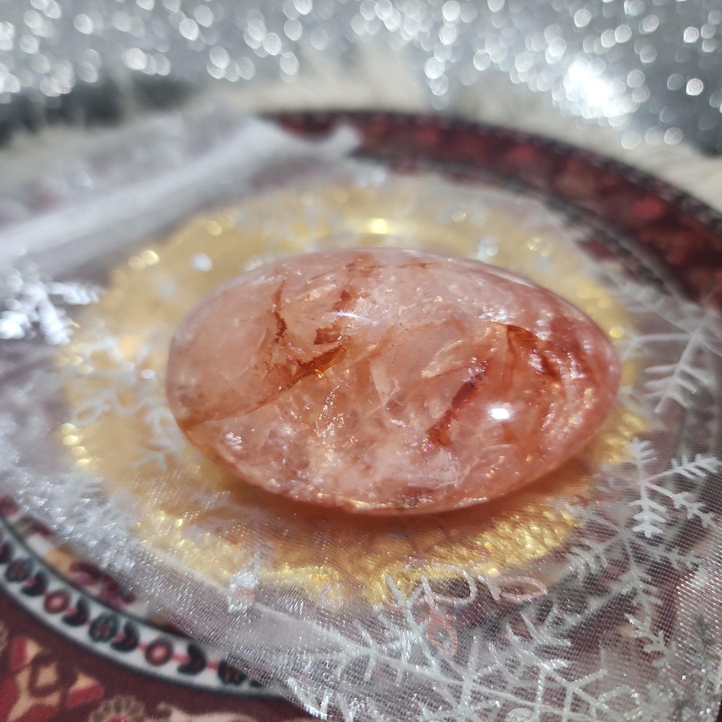 Fire Quartz Palmstone