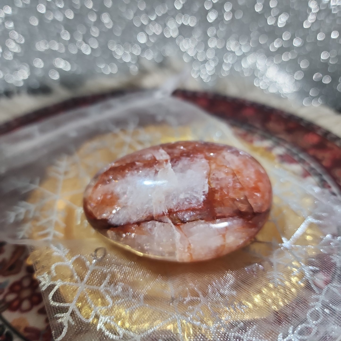 Fire Quartz Palmstone