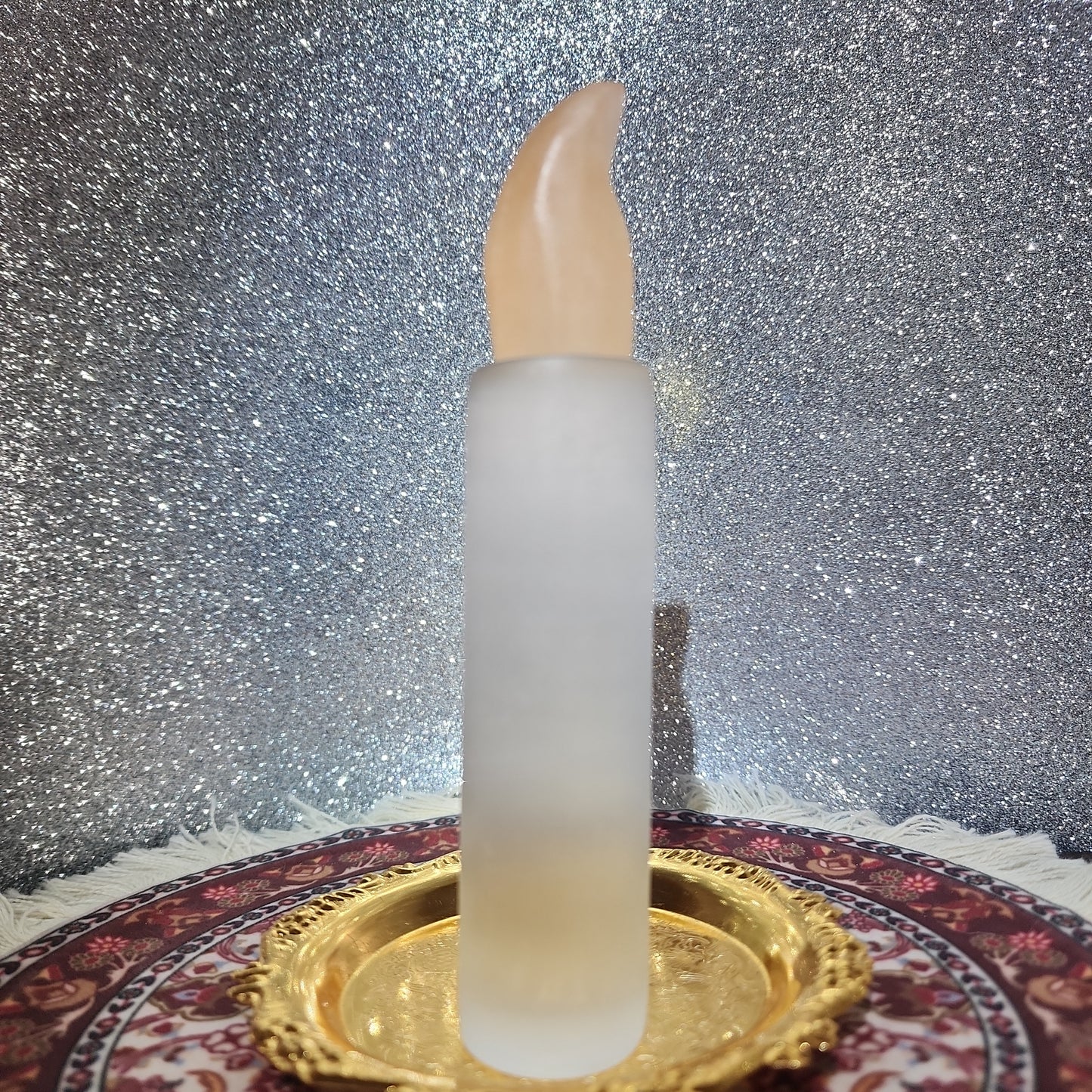 Selenite Candle Carving